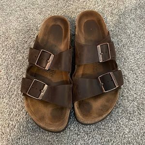 Brown leather Birkenstocks!